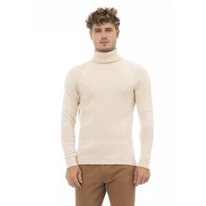 Alpha Studio Beige Alpaca Men Men's Sweater